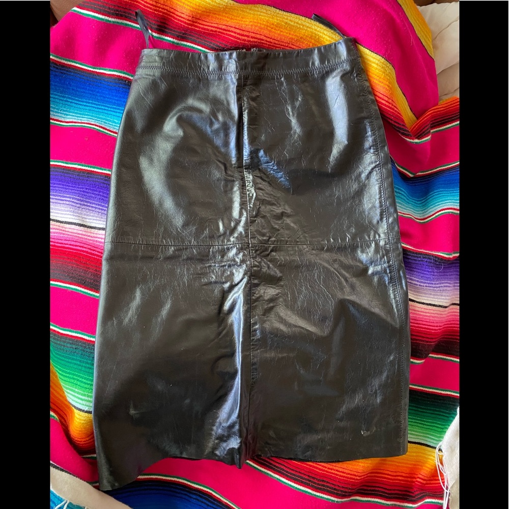 Gorgeous Black Leather Skirt